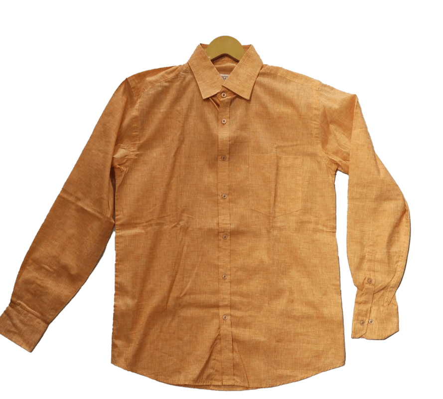 Men Full Sleeve Casual Shirt Orange