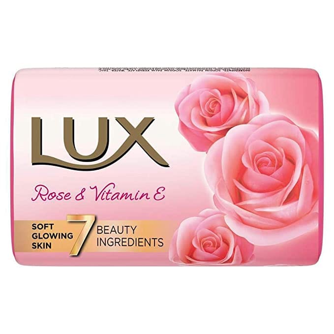 Lux Rose & Vitamin E Soft Glowing Skin Soap Bar 150 g (Pack of 3)