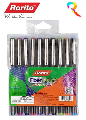 Rorito Fiberpoint Colours Set of 10 Pens