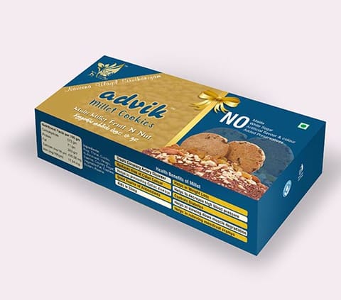 Advik Mutlimillet Cookies - Fruit N Nut (120Gm)