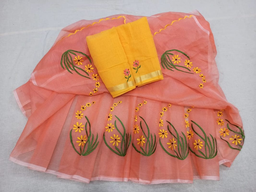 Fancy Kota Saree in Embroidery Work