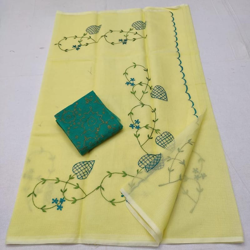 Fancy Kota Saree in Embroidery Work