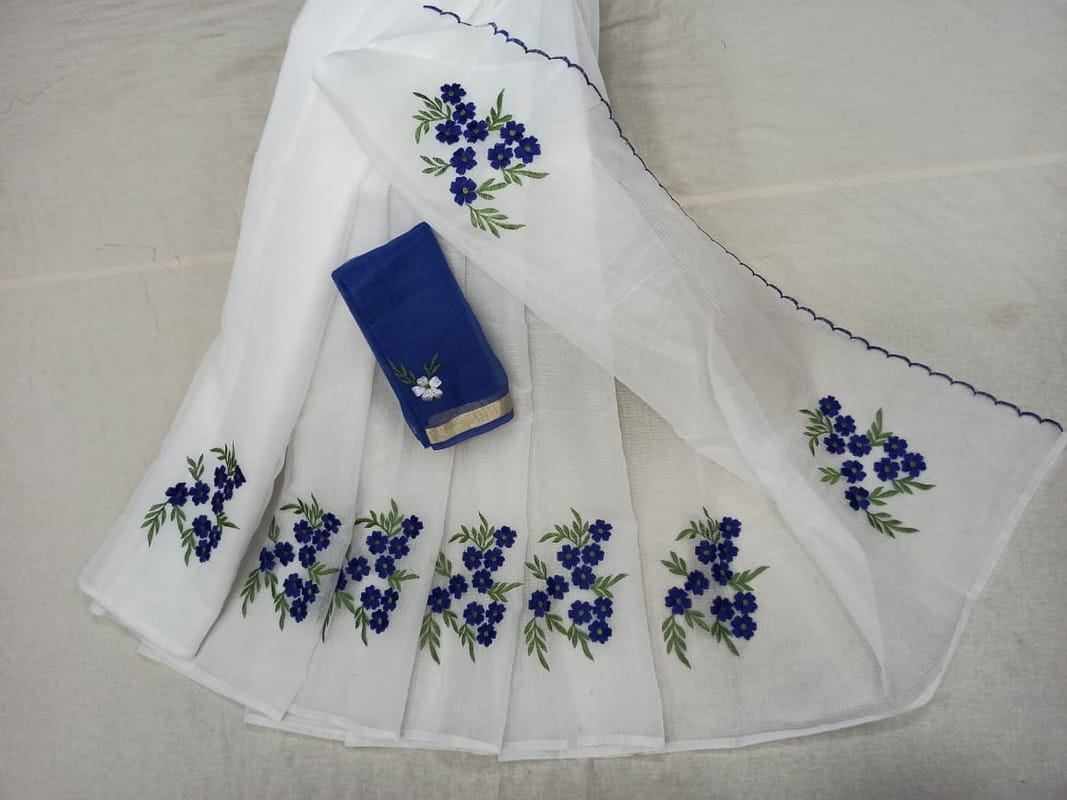 Fancy Kota Saree in Embroidery Work