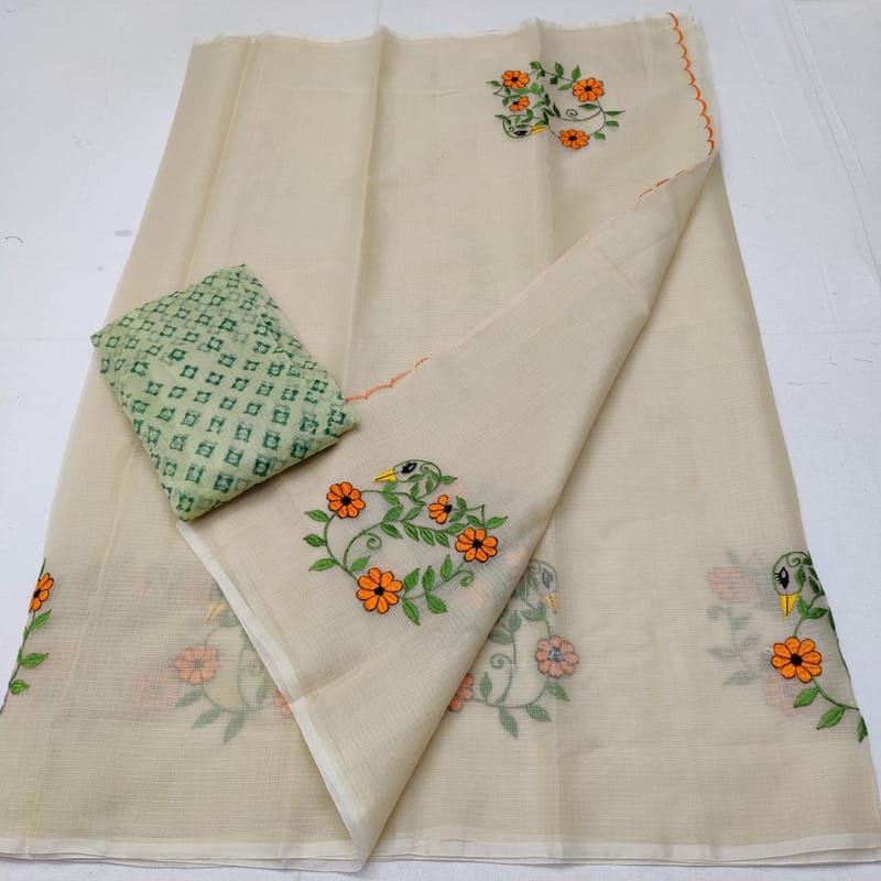 Fancy Kota Saree in Embroidery Work