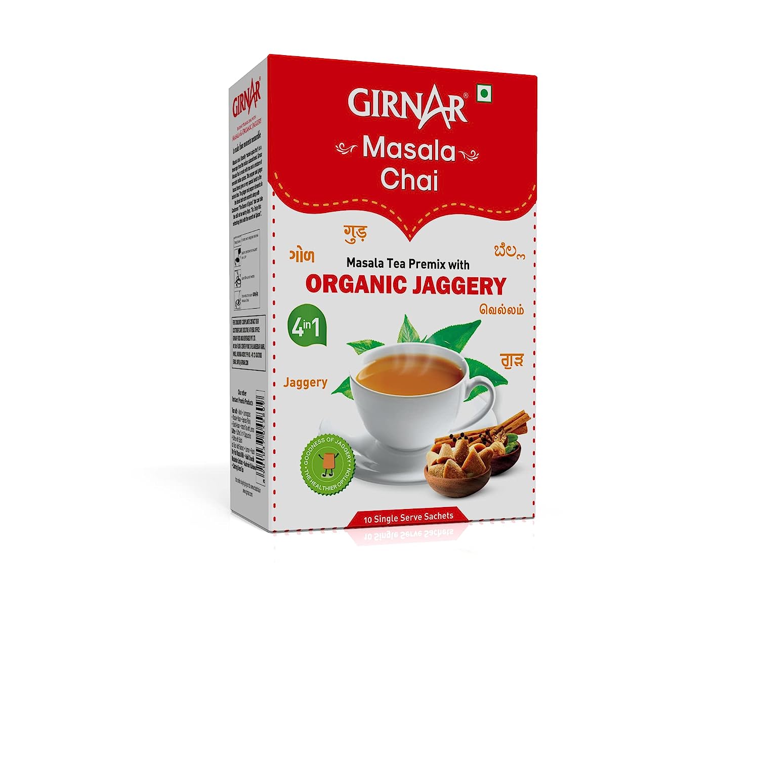 Girnar Instant Premix Masala & Jaggery -(10 Sachets)