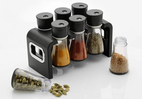 0100 Plastic Spice Rack Masala Organiser (6 Pcs)