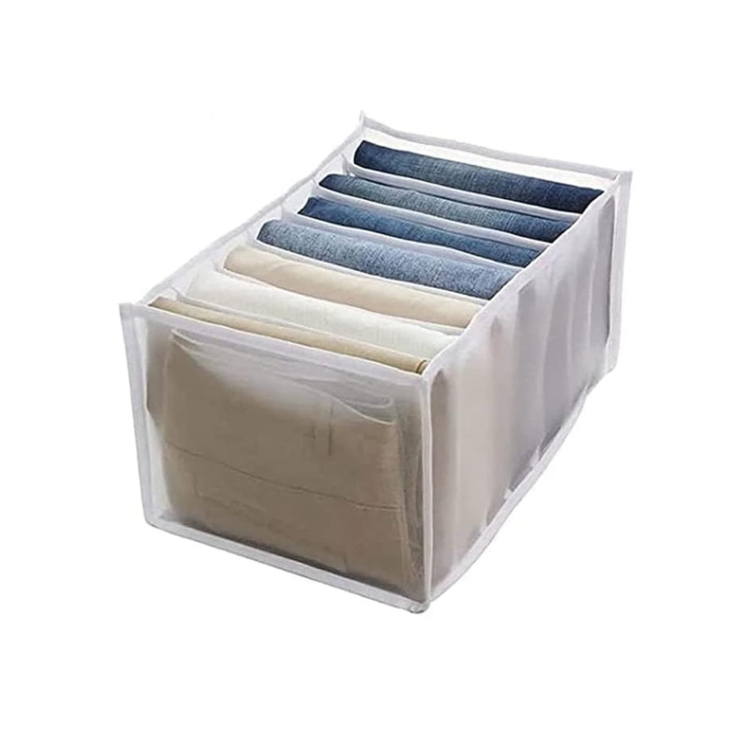 7 Grid Folding Clothes Organizer For Wardrobe