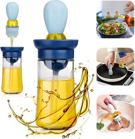 2 In 1 Silicon Dropper Measuring Oil Dispenser Bottle