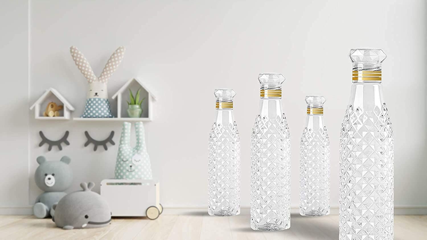 White Water Bottle (Diamond Design ) 1 Pc