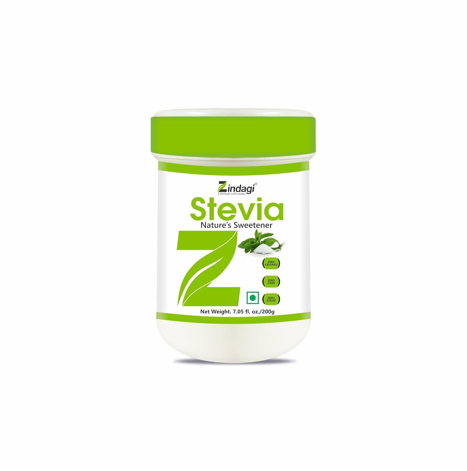 Zindagi Stevia Powder | 100% Natural & Sugarfree Stevia Powder | Stevia Extract Powder |200 gm