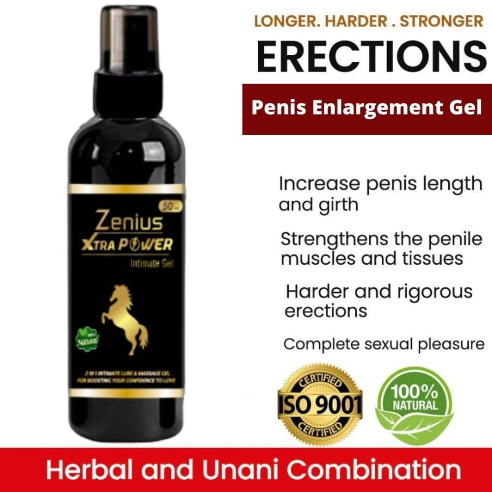 Zenius Xtra Power Gel Sexual Gel for Men Long Time | Penis Enlargement Gel ( 50ML Gel)