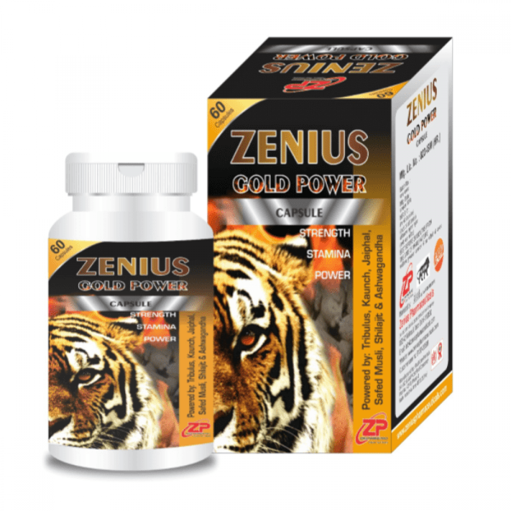 Zenius Gold Power Capsule Sexual Power Capsule for Men Long Time | Moods Sexual Wellness ( 60 Capsules)