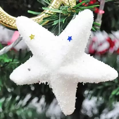 6 Pieces Star Shape Styrofoam Foam for DIY Christmas Tree Ornament Decoration