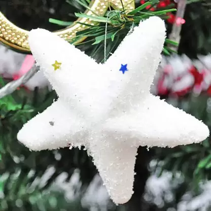 6 Pieces Star Shape Styrofoam Foam for DIY Christmas Tree Ornament Decoration