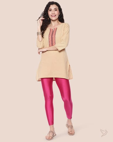 Women Shimmer Legging Glam Pink