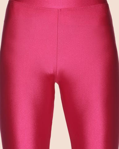 Women Shimmer Legging Glam Pink