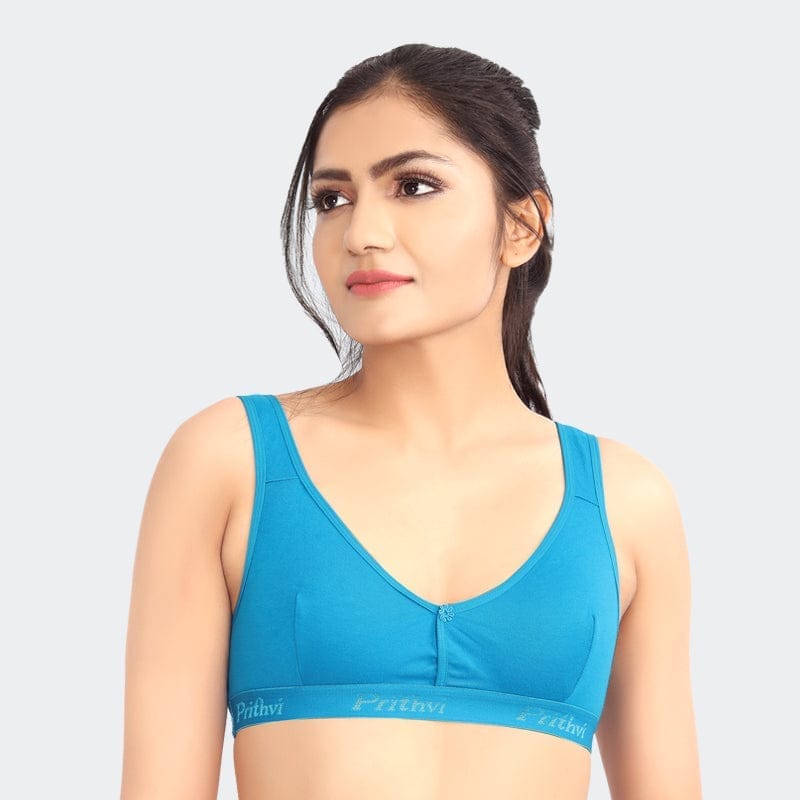 Prithvi Sports Bra (M.Blue)