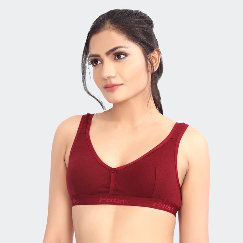 Prithvi Sports Bra (Burgundy)