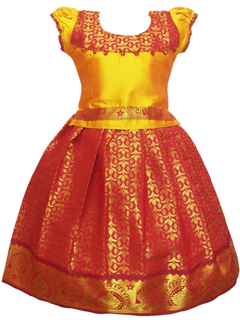 Girls Lehenga Choli / Pattu Pavadai Embose Classic