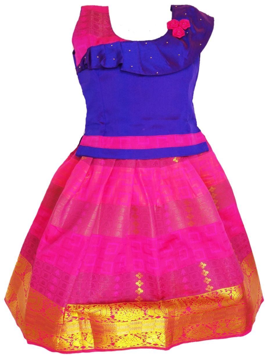 Girls Lehenga Choli / Pattu Pavadai Mermaid2