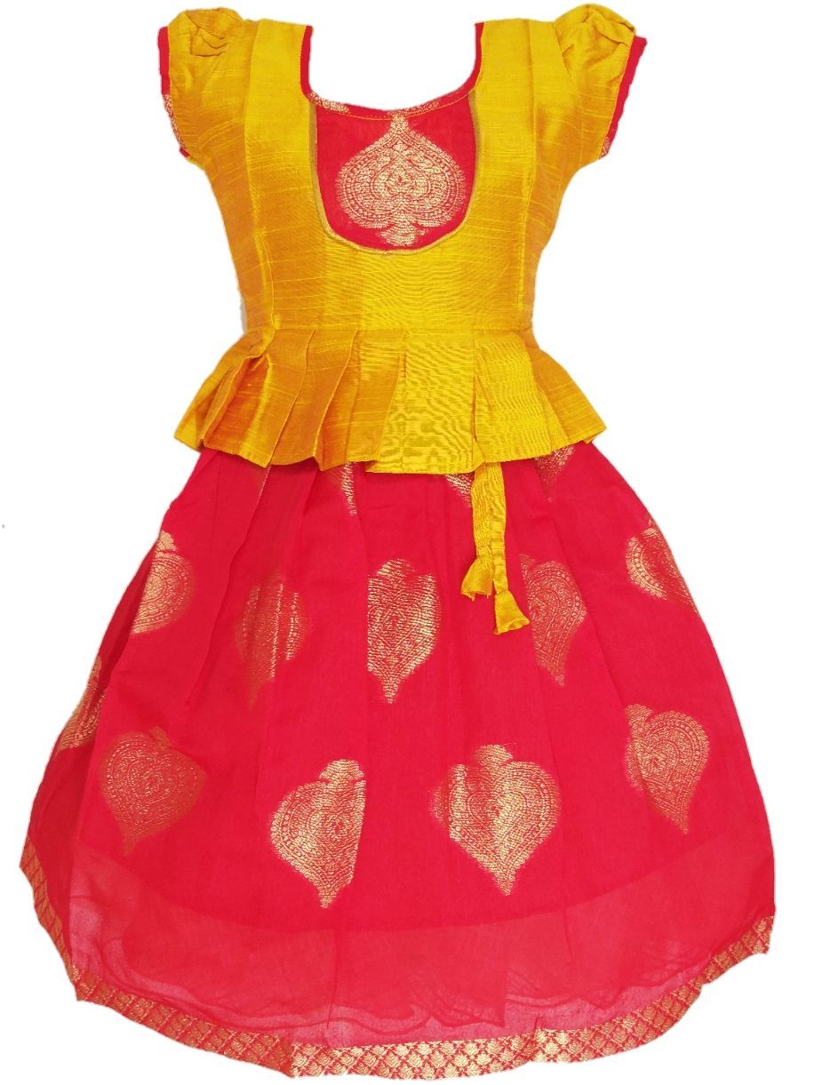 Girls Lehenga Choli / Pattu Pavadai Chanderi Sakthi