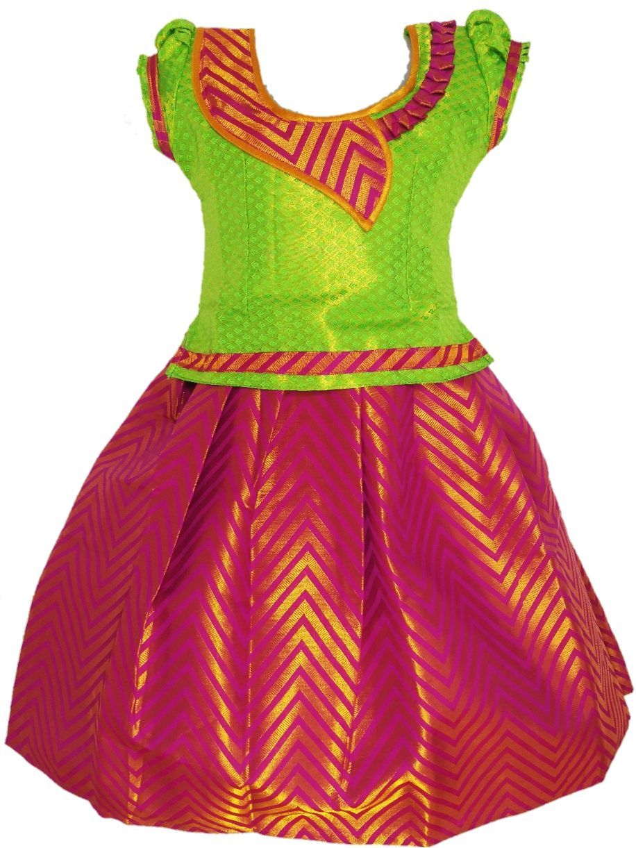 Girls Lehenga Choli / Pattu Pavadai Waves