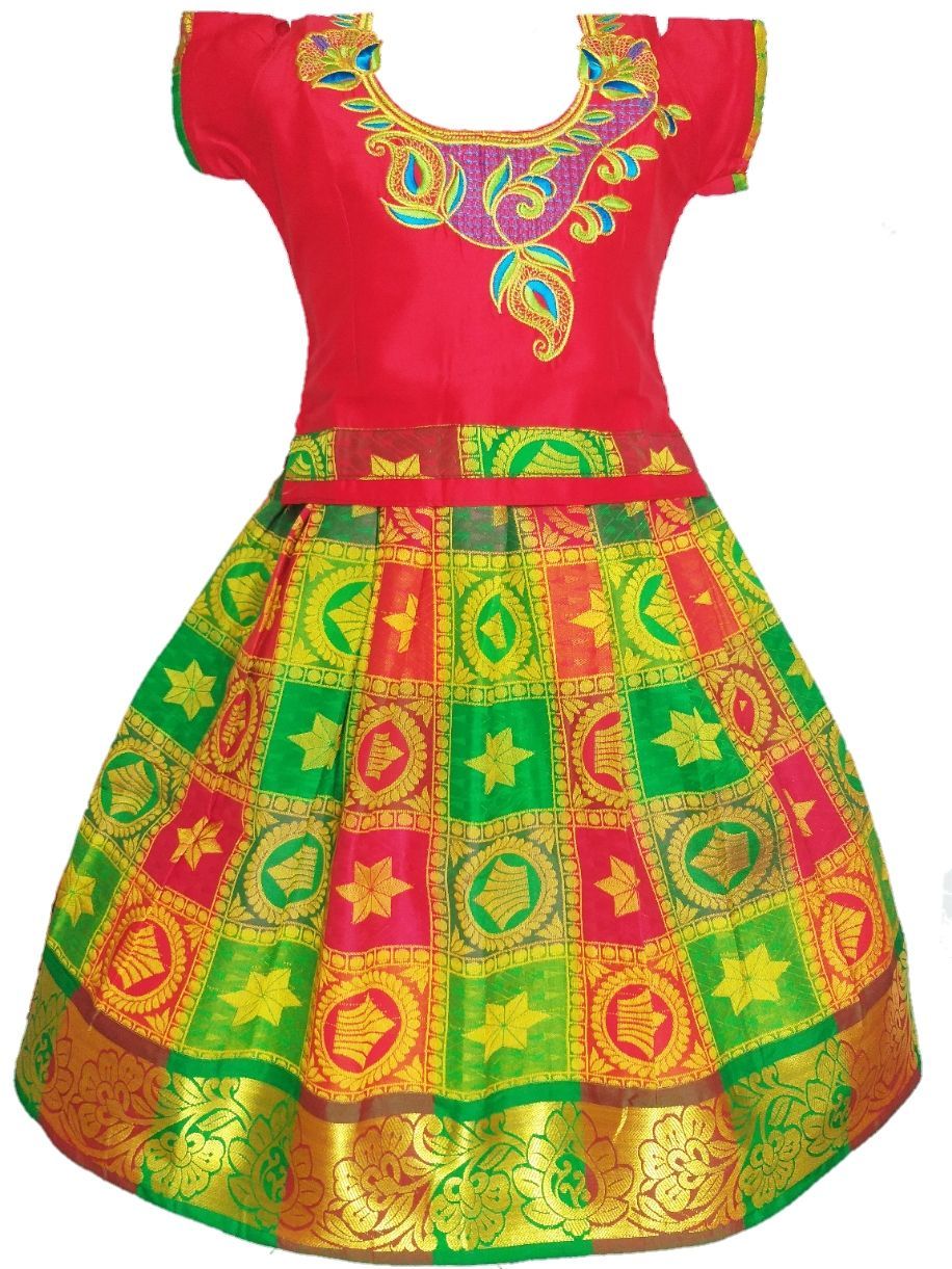 Girls Lehenga Choli / Pattu Pavadai Alphonsa