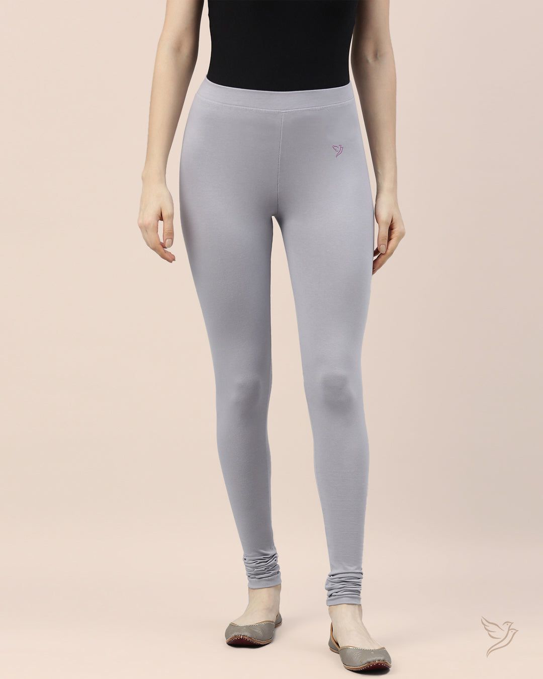 Women Cotton Churidar Legging - Polar Smoke