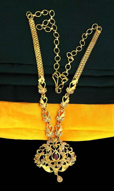 S L GOLD Micro Plated Gold Design  Sridevi  Necklace N11 for Women