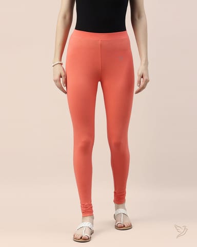 Women Cotton Churidar Legging - Rasp Berry