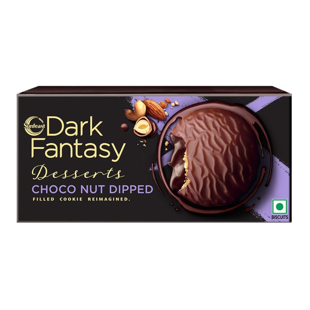 Sunfeast Dark Fantasy Desserts Choco nut dipped 100Gm