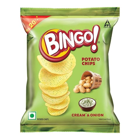 Bingo! Potato Chips Cream and Onion 50Gm