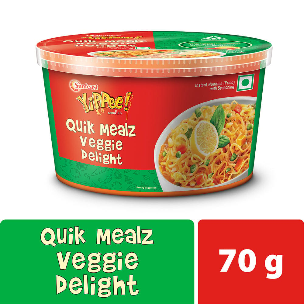 Sunfeast YiPPee! Quik Mealz Veggie Delight, 70Gm