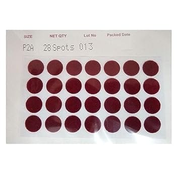 Eyetex Pallavi Sticker Kumkum 3In1 - Maroon Color Bindi - Size-P2A (Pack Of 15)