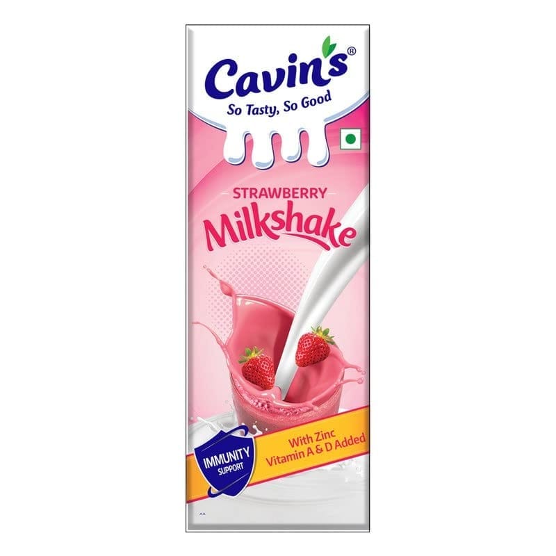 Cavin's Strawberry Milkshake, 1L