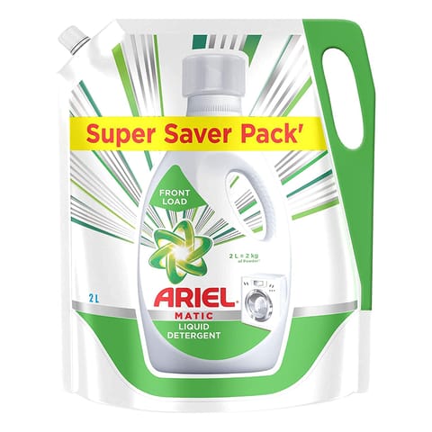 Ariel Matic Liquid Detergent Front Load Refill Pouch, 2 Litre