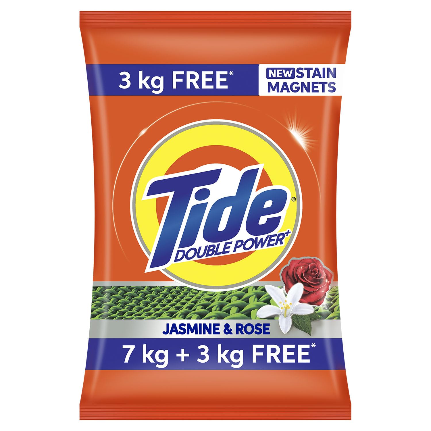 Tide Plus Double Power Detergent Washing Powder Jasmine & Rose 7kg + 3kg FREE