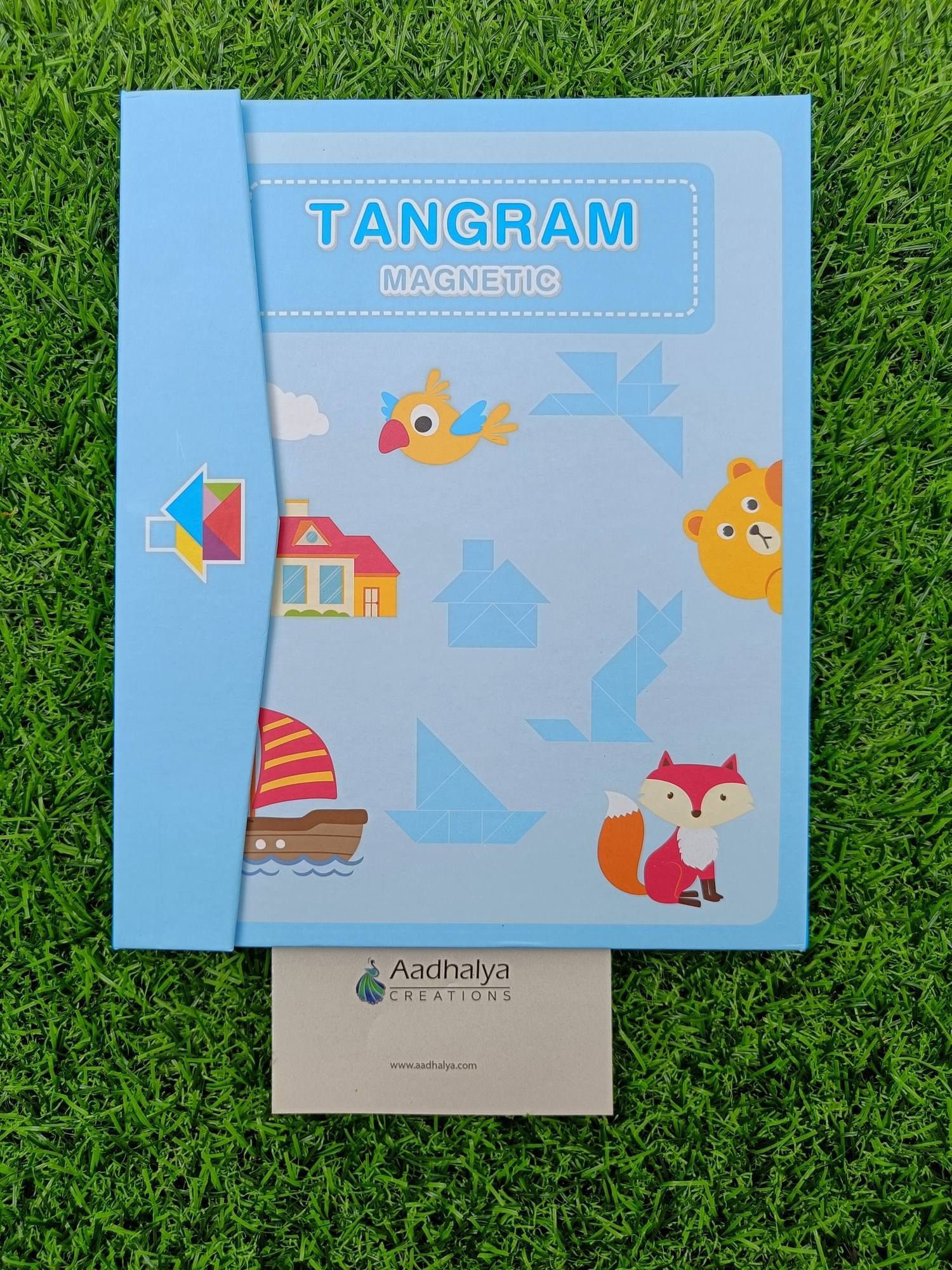 Wooden Tangram Magnetic Puzzles With Book