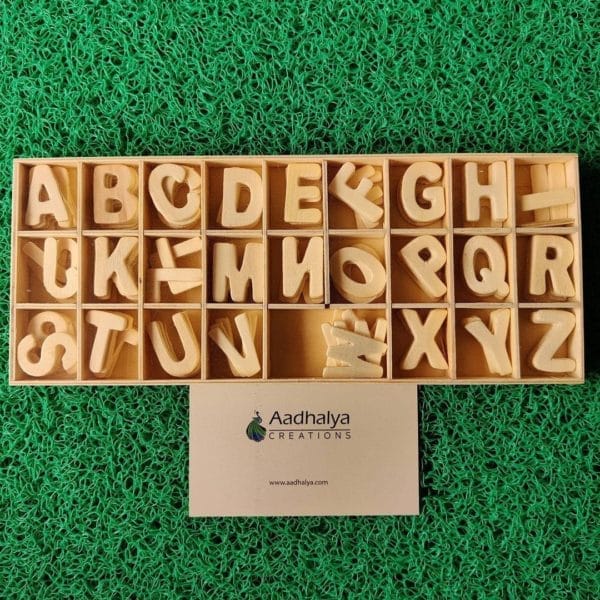 Wooden Alphabets Each Letter Contains 5 Pcs