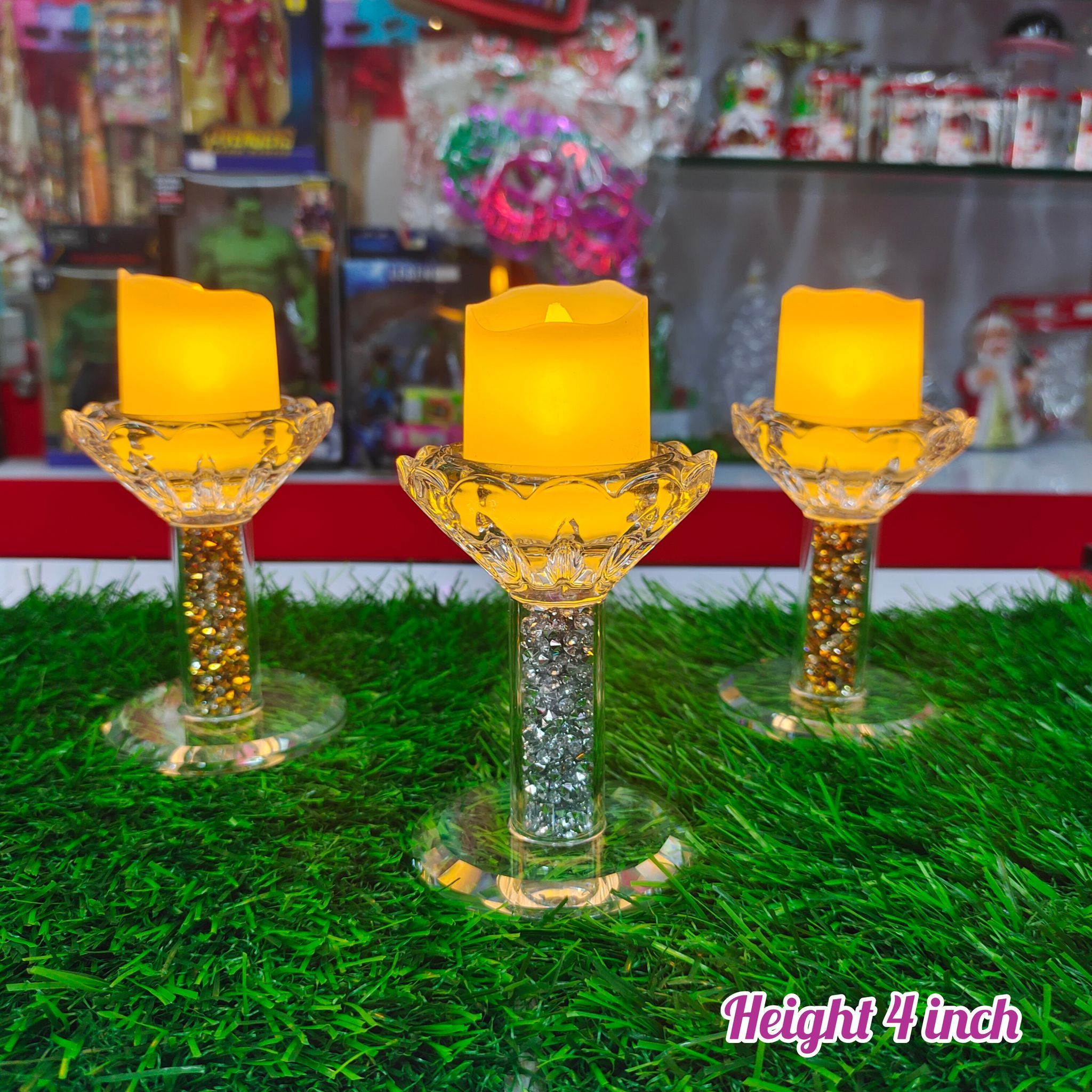 Crystal Candle / Diya Holder