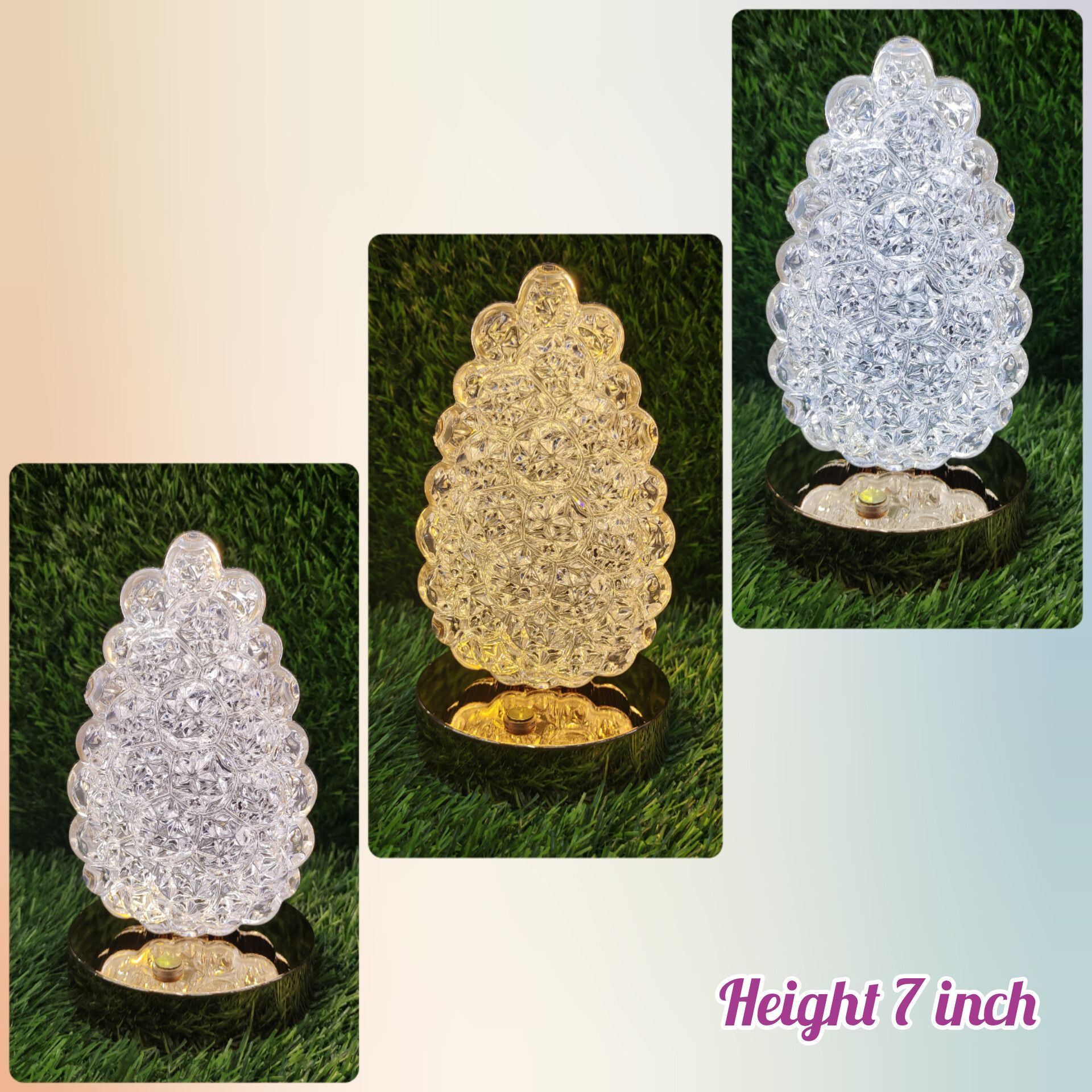 3 Colour Light Crystal Christmas Tree