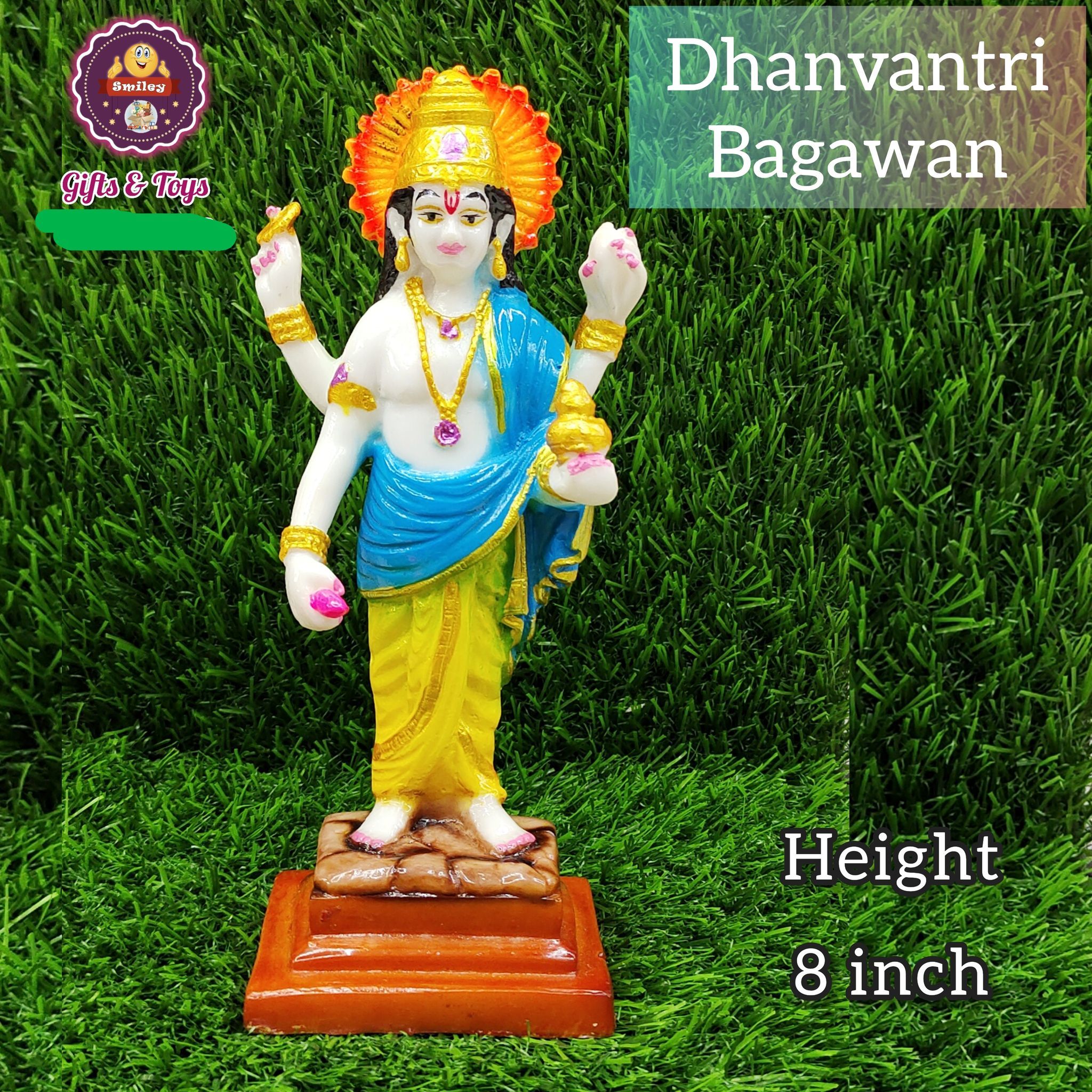 Dhanvantari Bhagwan Ceramic Statue