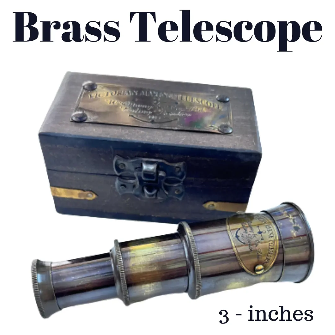 Brass Telescope with wooden Box