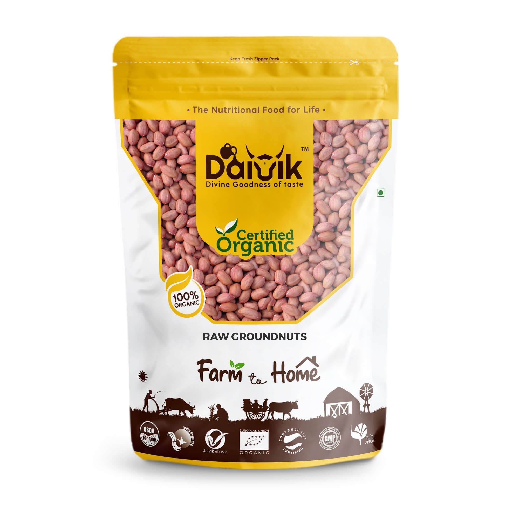 DAIVIK Organic Native Raw Groundnuts