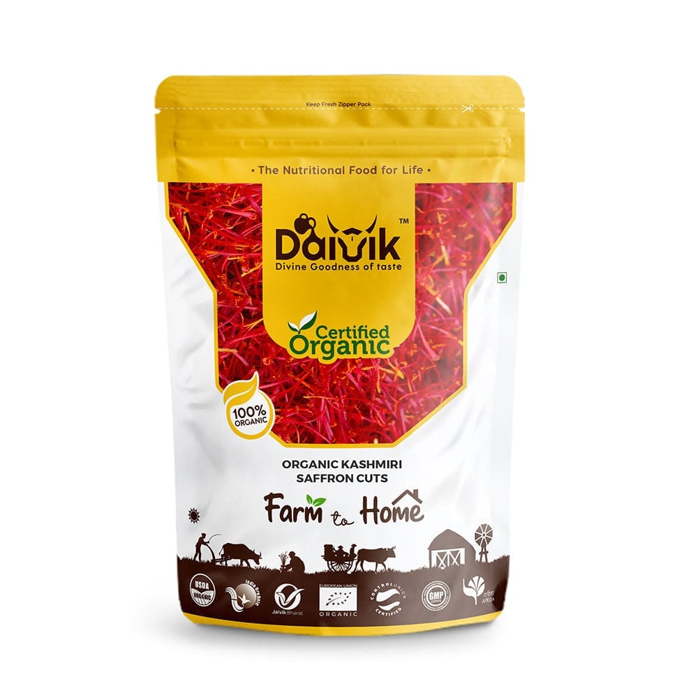 DAIVIK Organic Kashmiri Saffron Cuts