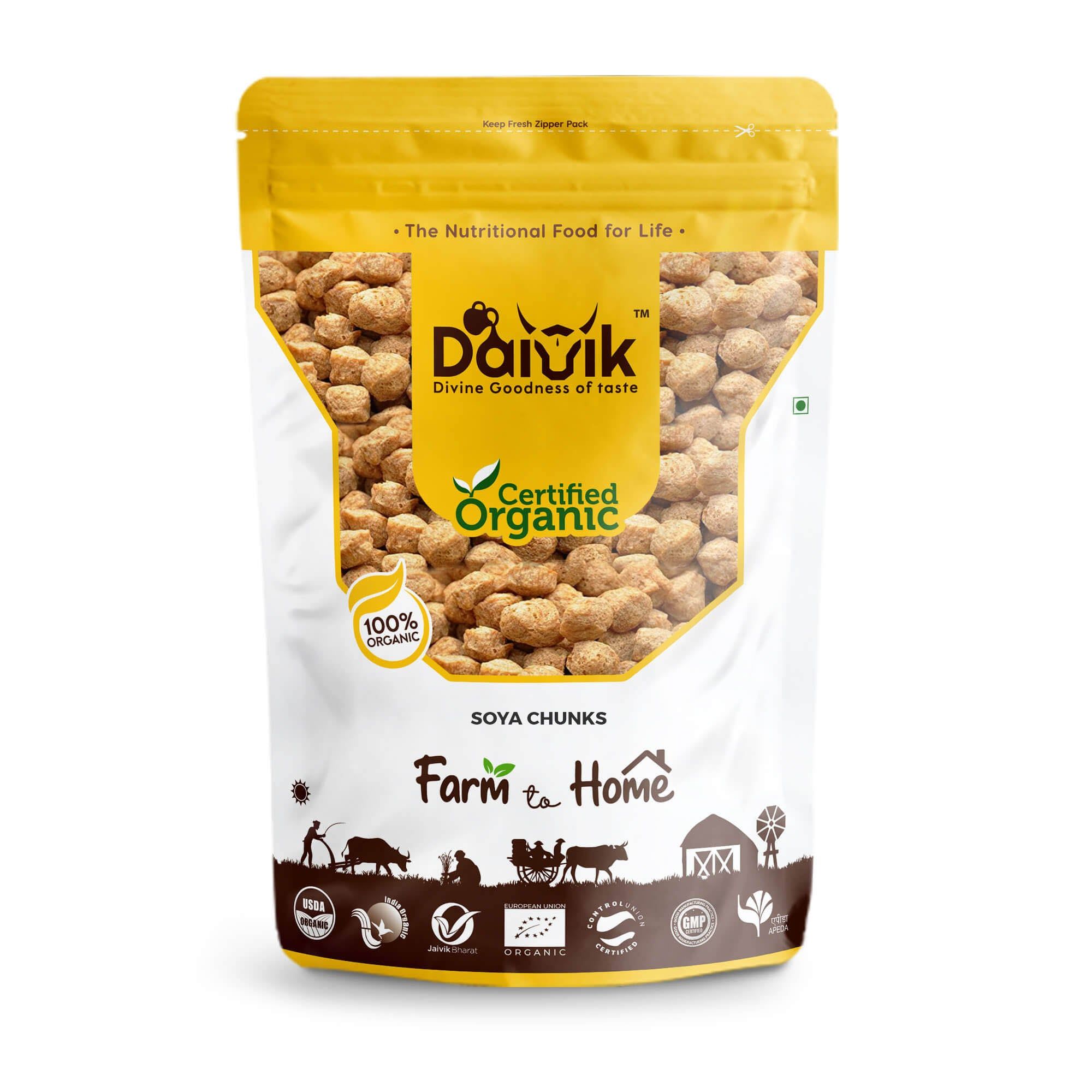 DAIVIK Organic Soya Chunks