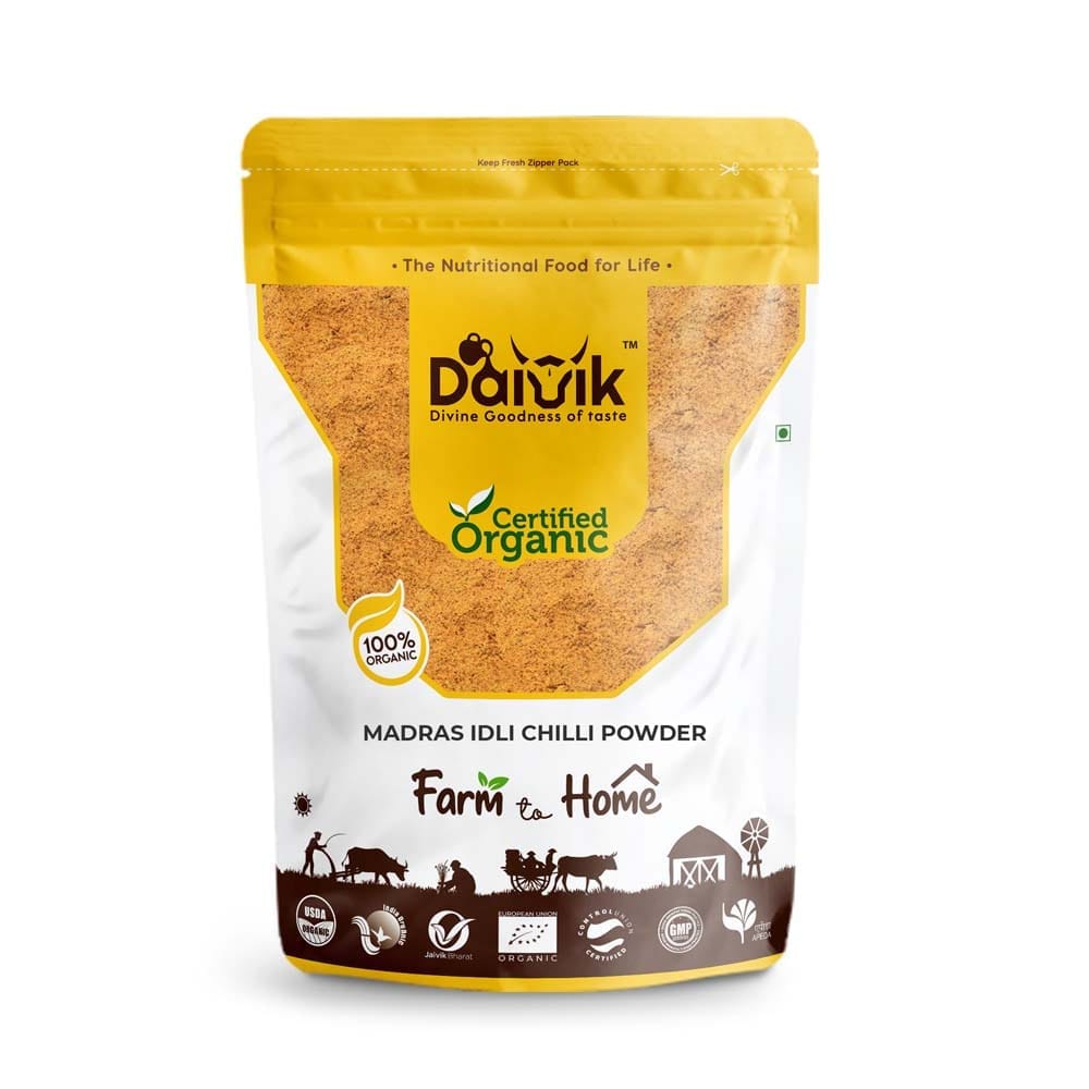 DAIVIK Organic Madras Idli Chilli Powder