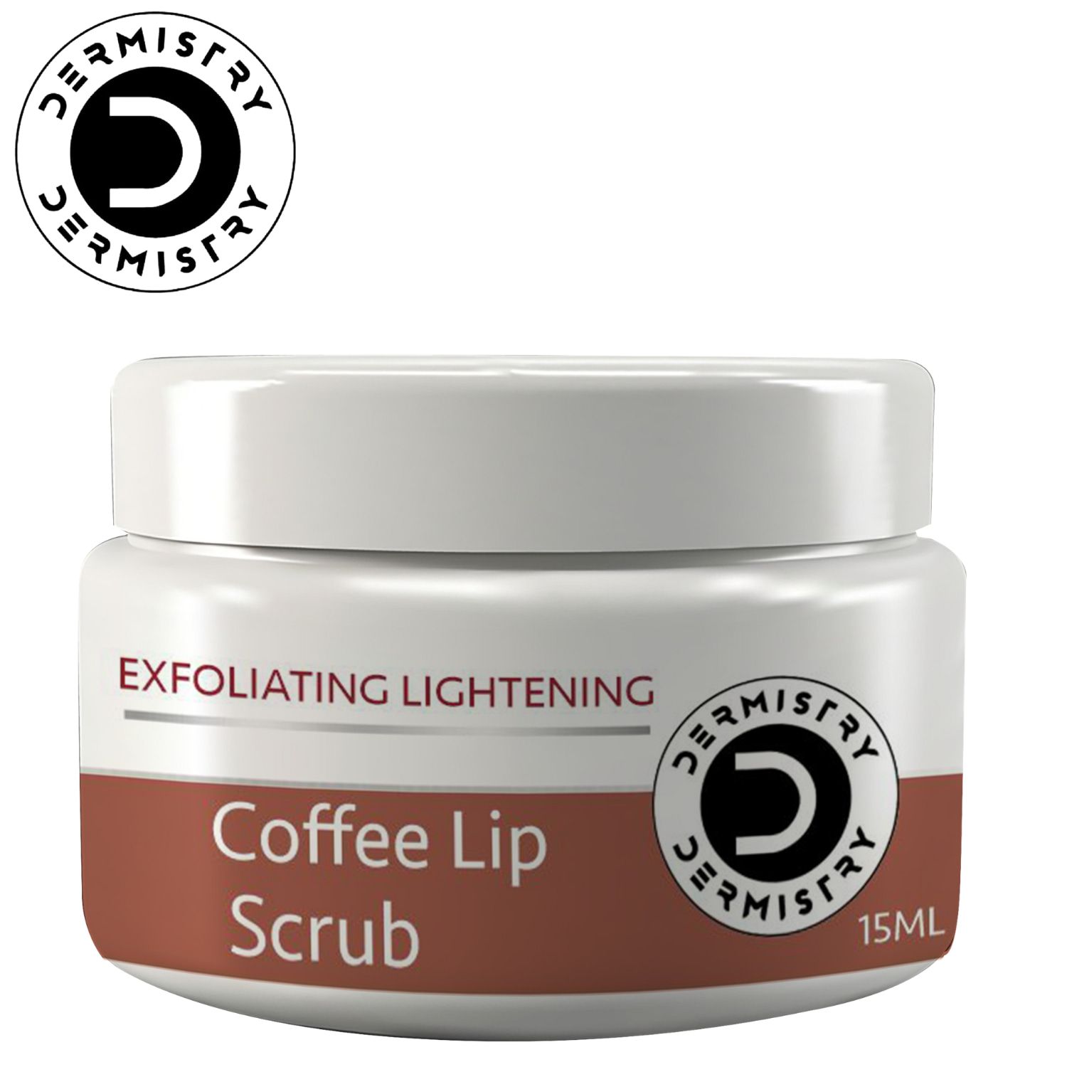 Dermistry Exfoliating Lightening Coffee & Sugar Lip Scrub for Dark Dry Chapped Lips & Pigmentation-15ml