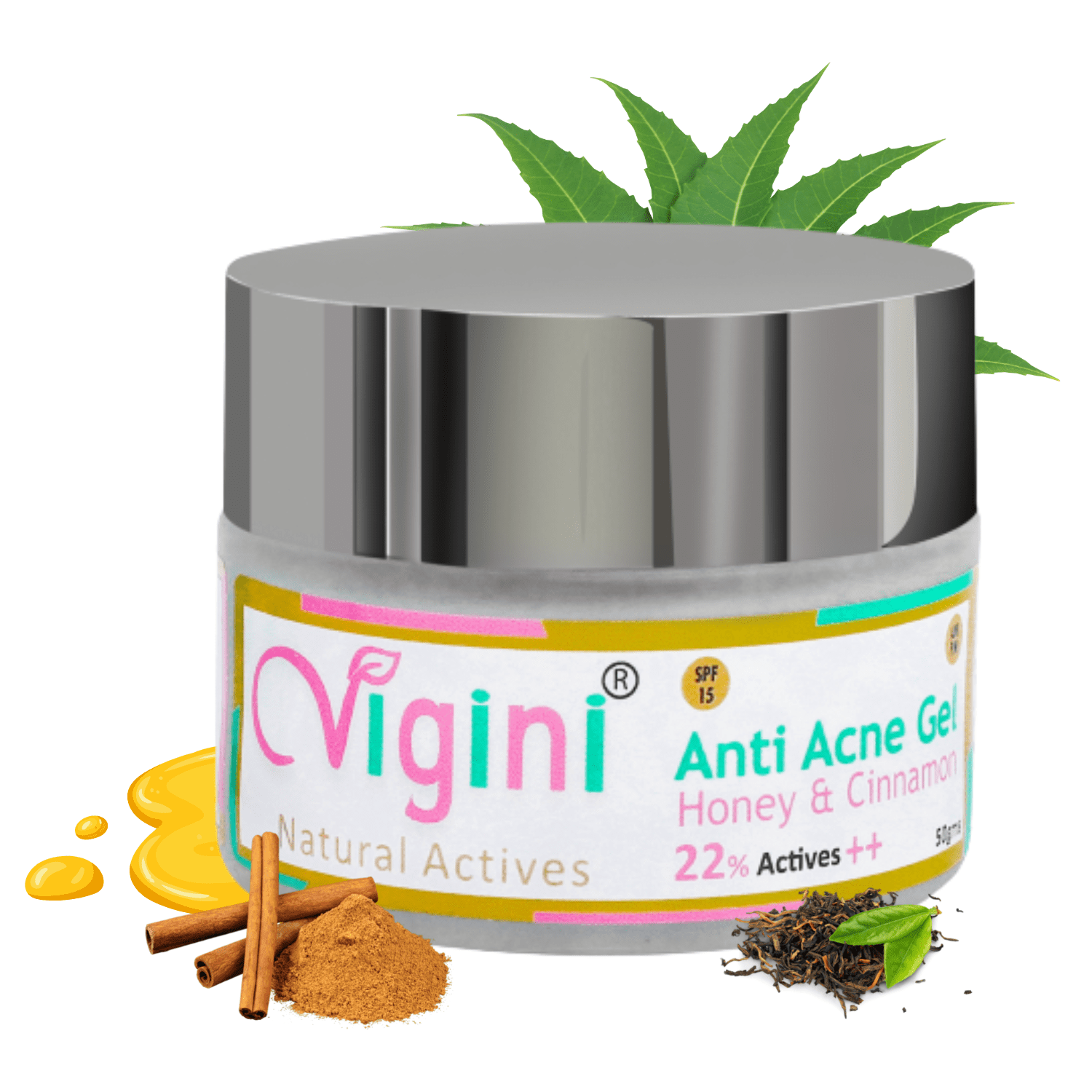 Vigini Anti Acne Gel Honey & Cinnamon 50Ml