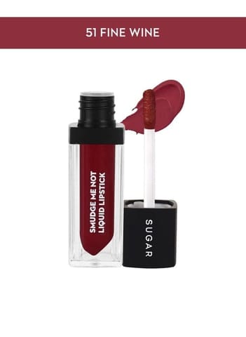 Sugar Smudge Me Not Liquid Lipstick - 51 Fine Wine (Burgundy Red)